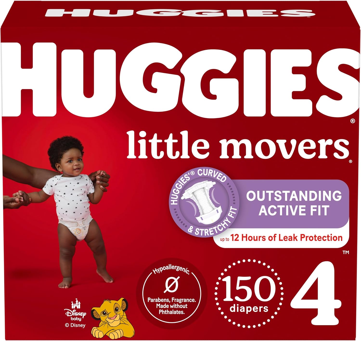 Huggies Size 4 Diapers, Little Movers, 150 Count ... Trackable Cuba Home Delivery Included.