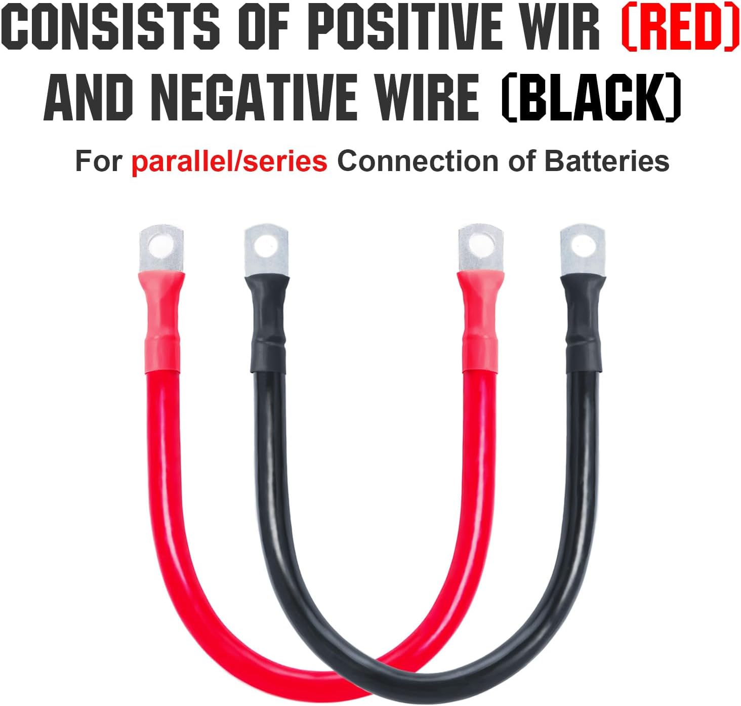 2AWG Battery Cable with 5/16" Lug Terminal, 12 in. Copper Cables ... Trackable Cuba Home Delivery Included.