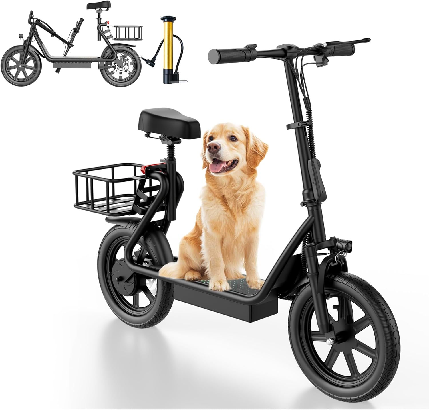 500-Watt with Seat & Basket, NAVIC Electric Scooter for Adults-Teens, 27 Mile Range, 22 MPH ... Trackable Cuba Home Delivery Included.