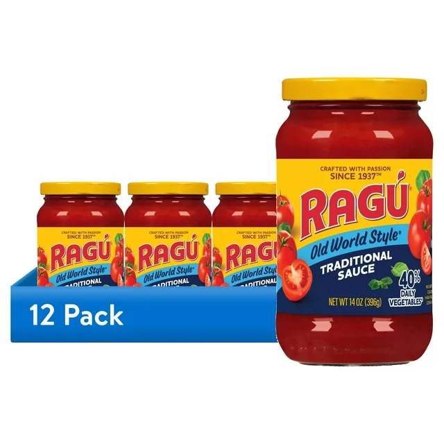 12-Jars TRADITIONAL Ragu Old World Style Sauce, 12-24 oz. Jars ... Trackable Cuba Home Delivery Included.