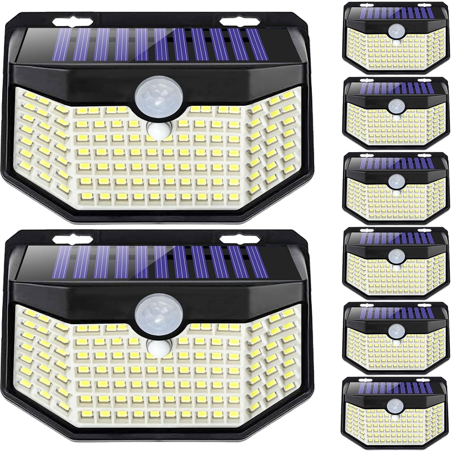 (8) EIGHT - HMCITY Solar Wall Lights, Outdoor, Motion Sensor, Waterproof, 120 LED ... Trackable Cuba Home Delivery Included.