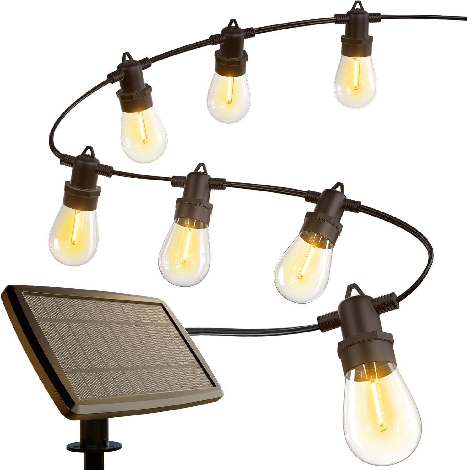 3-PACK, 32 (1W) bulbs, 104 Ft. Solar String Lights, Outdoor-Waterproof, USB Charging, Dimmable, Shatterproof Bulbs ... Cuba Home Delivery Included, Trackable.