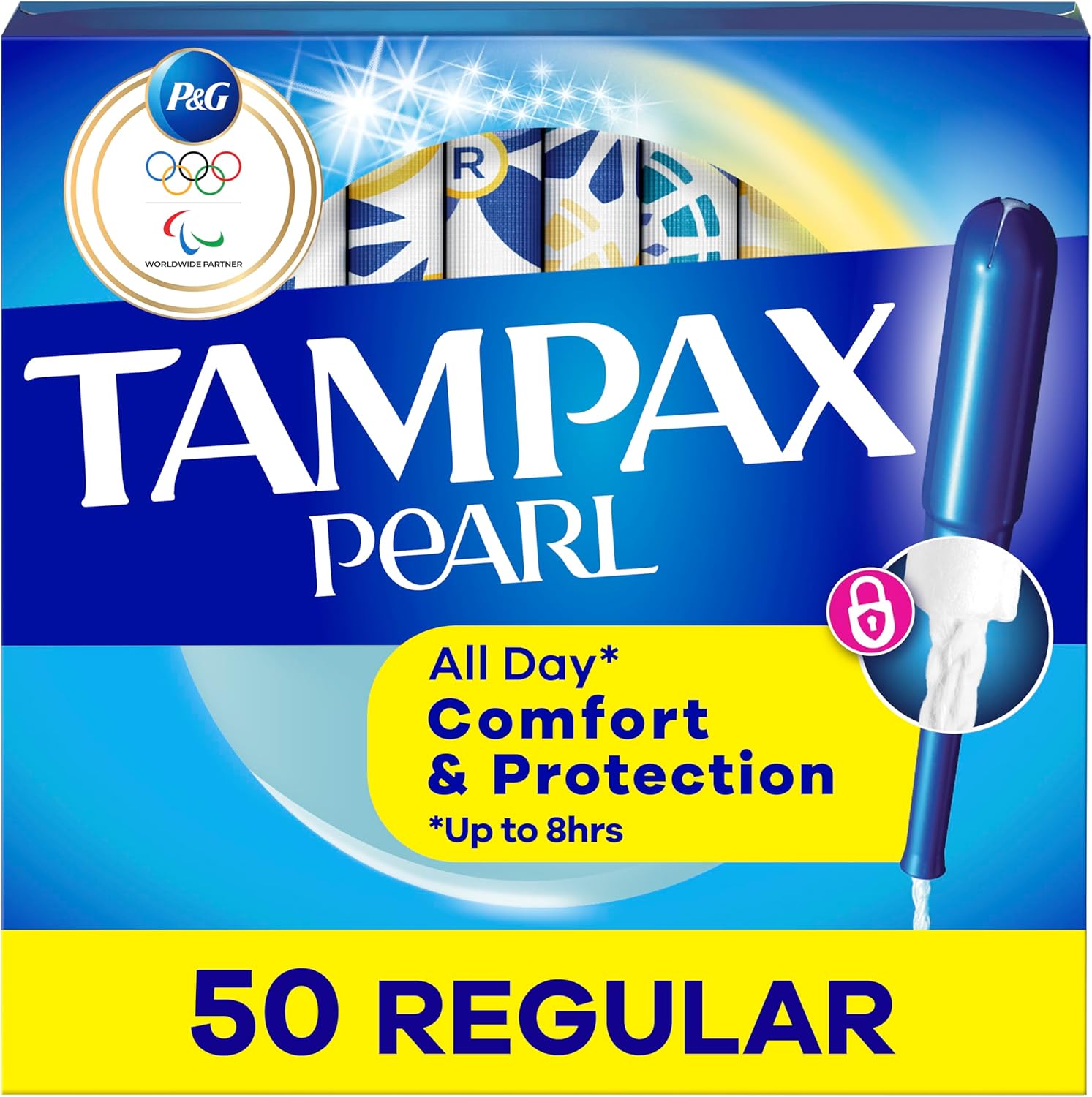50 Tampax Pearl Tampons REGULAR Absorbency, 168 Hygiene Wipes, 6 bottles of Hand Sanitizer . Trackable Cuba Home Delivery Included.